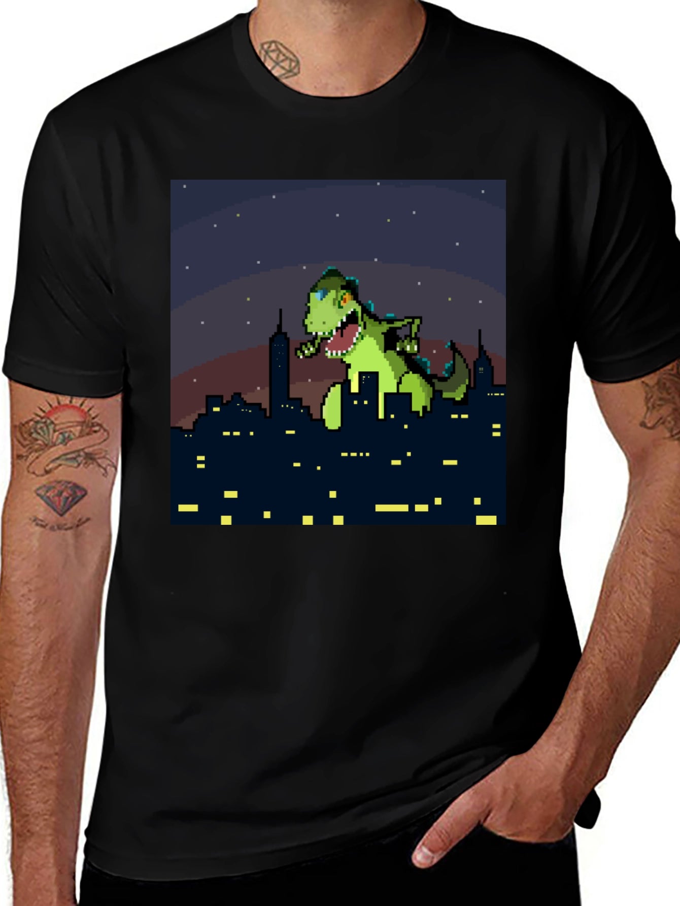 Pixel Dinosaur City T-Shirt
