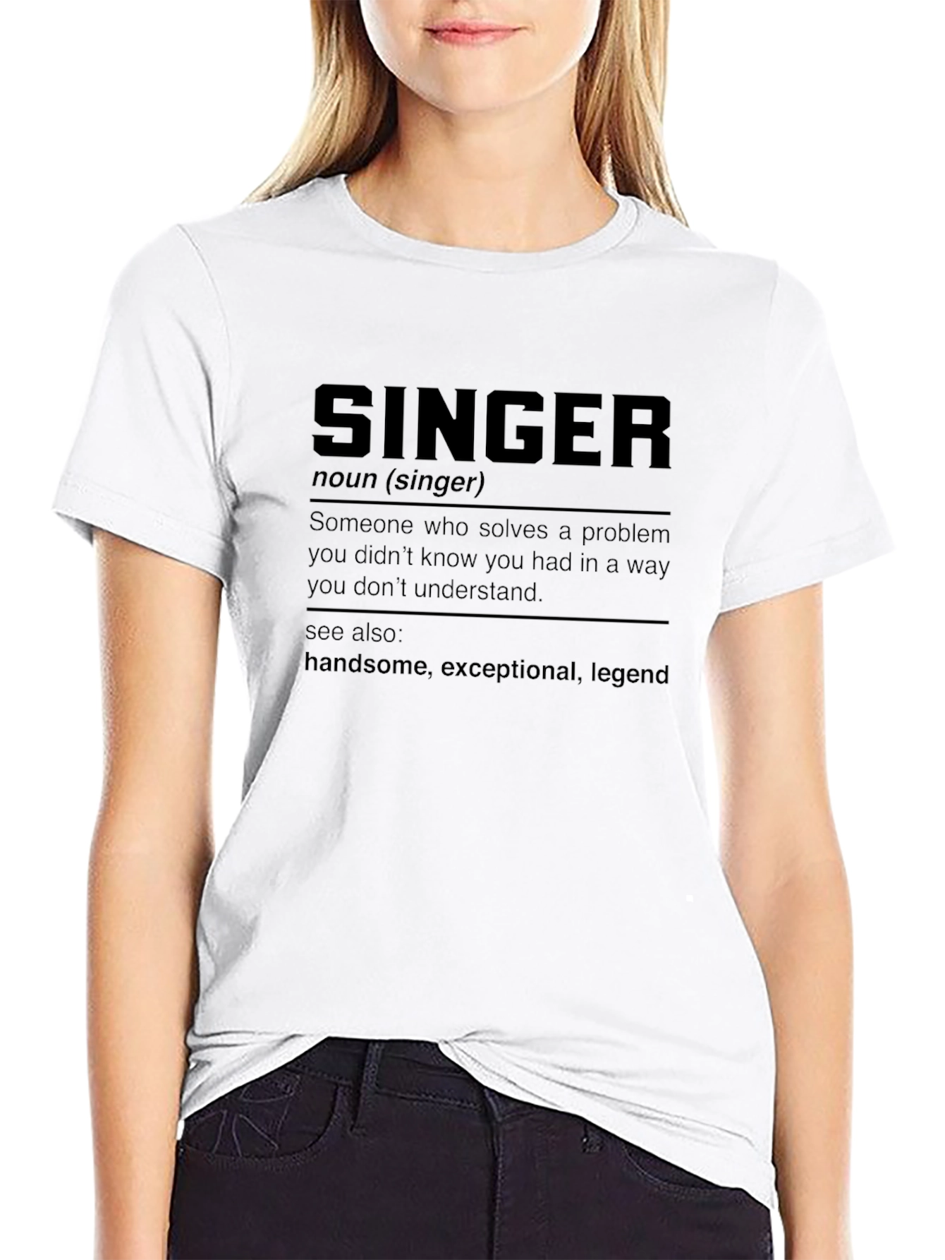 Singer Definition Black T-Shirt