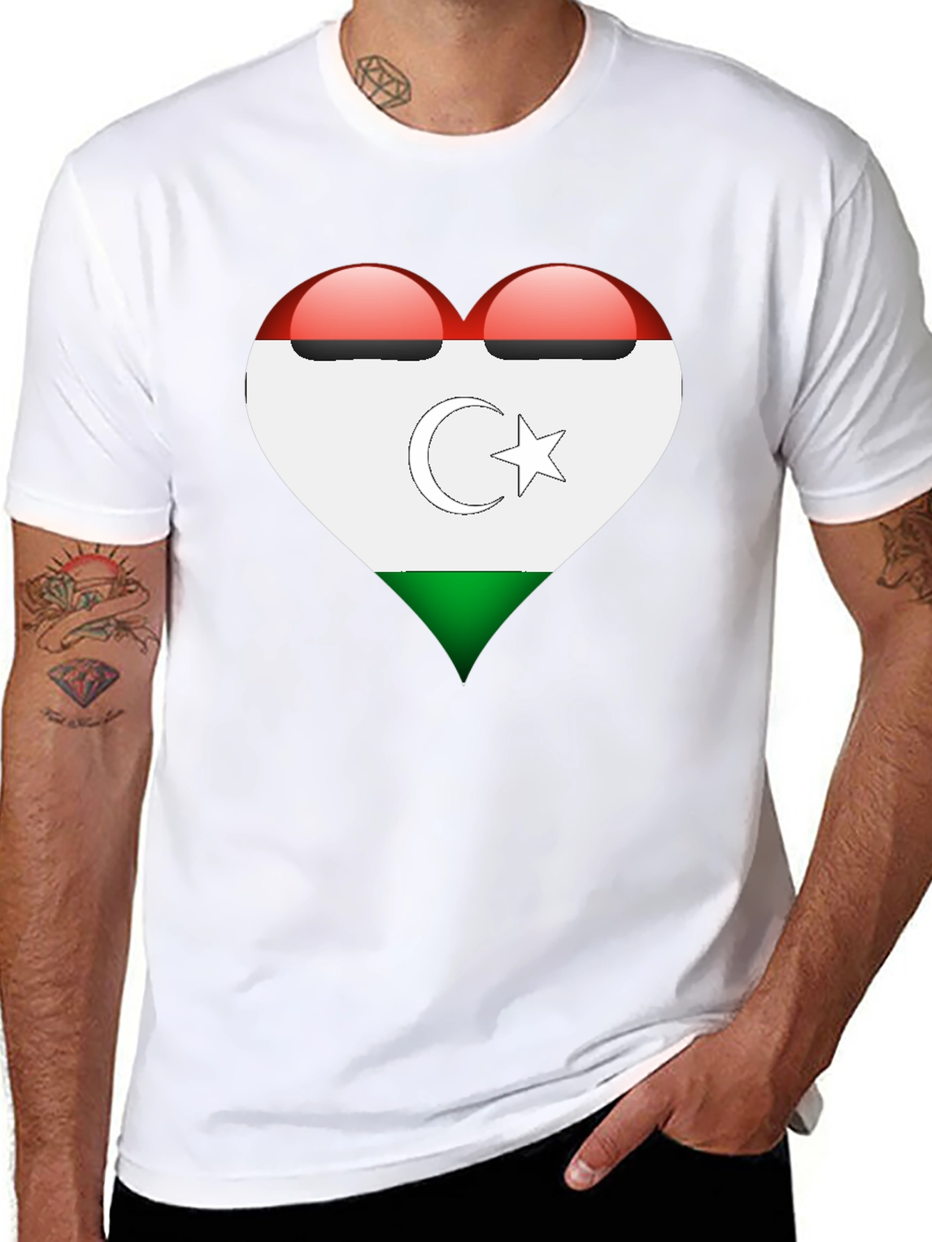 Heart Turkmenistan Flag T-Shirt