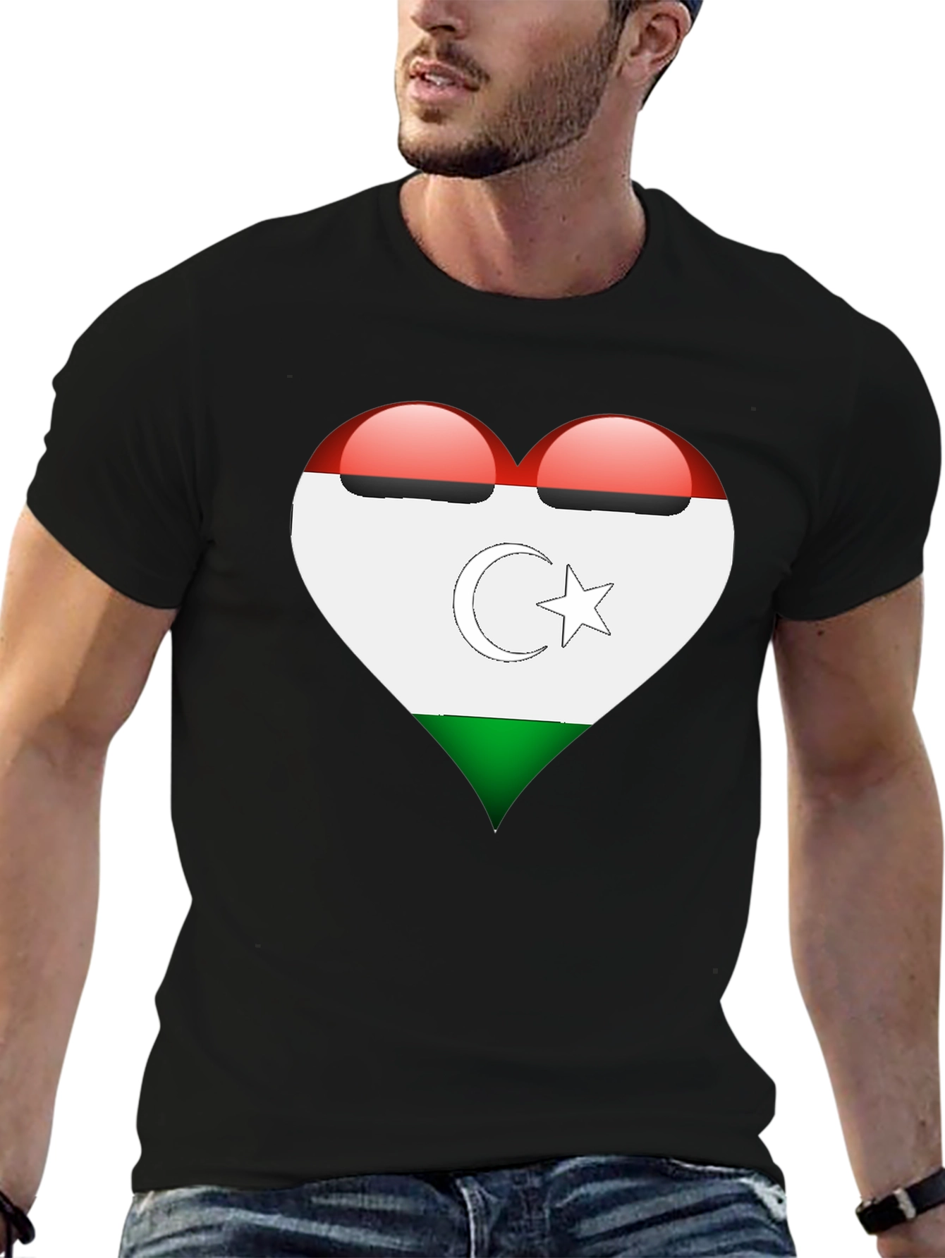 Heart Turkmenistan Flag T-Shirt