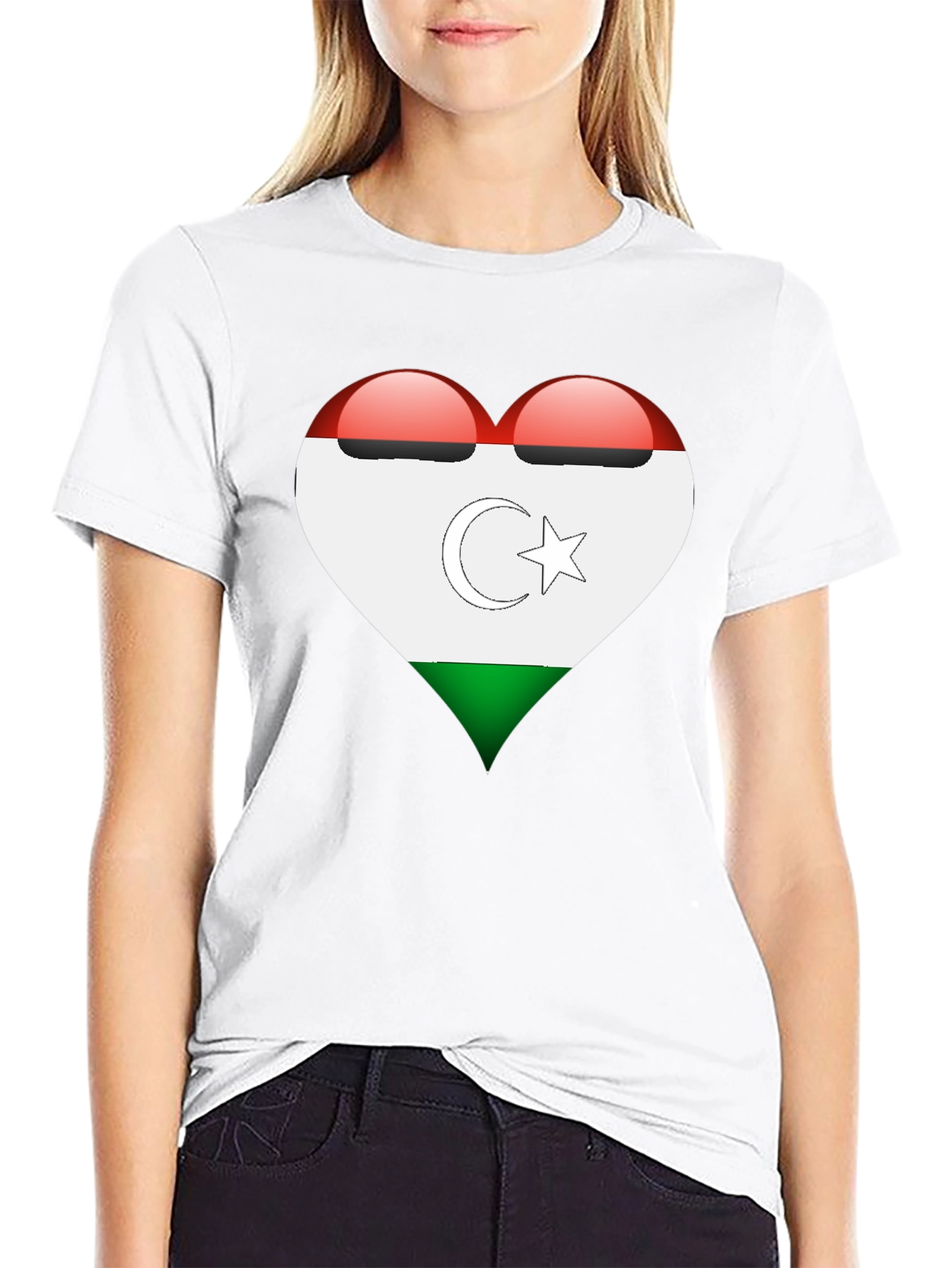 Heart Turkmenistan Flag T-Shirt