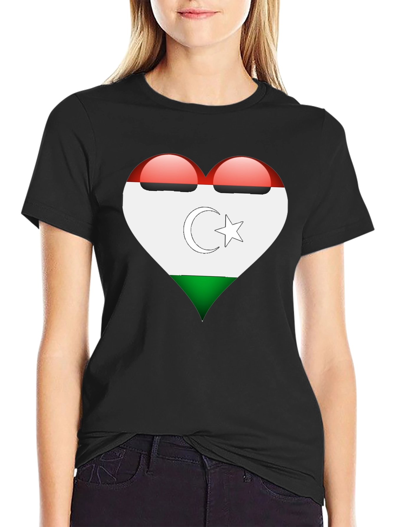 Heart Turkmenistan Flag T-Shirt