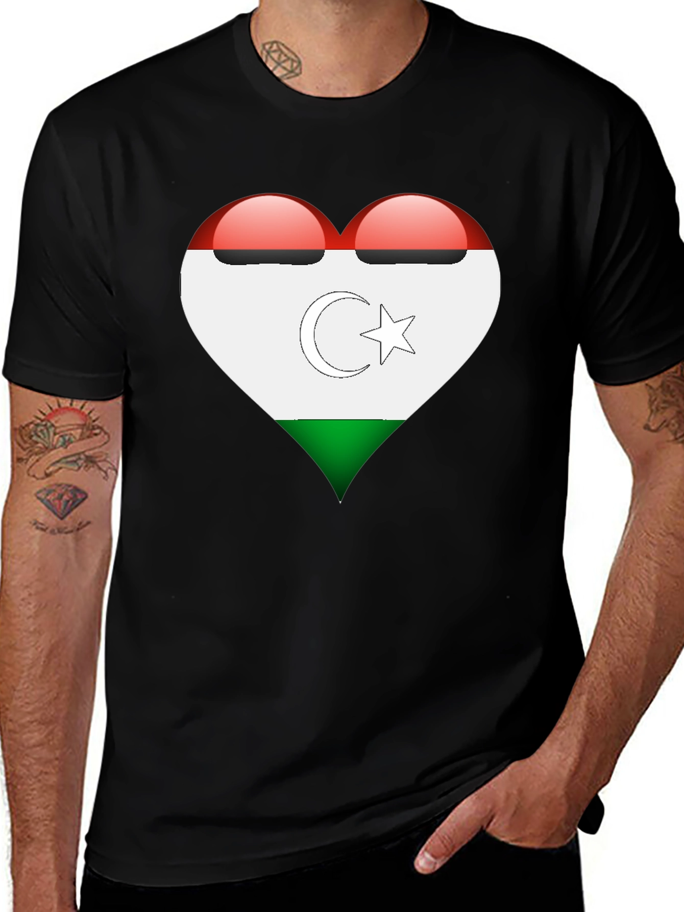 Heart Turkmenistan Flag T-Shirt