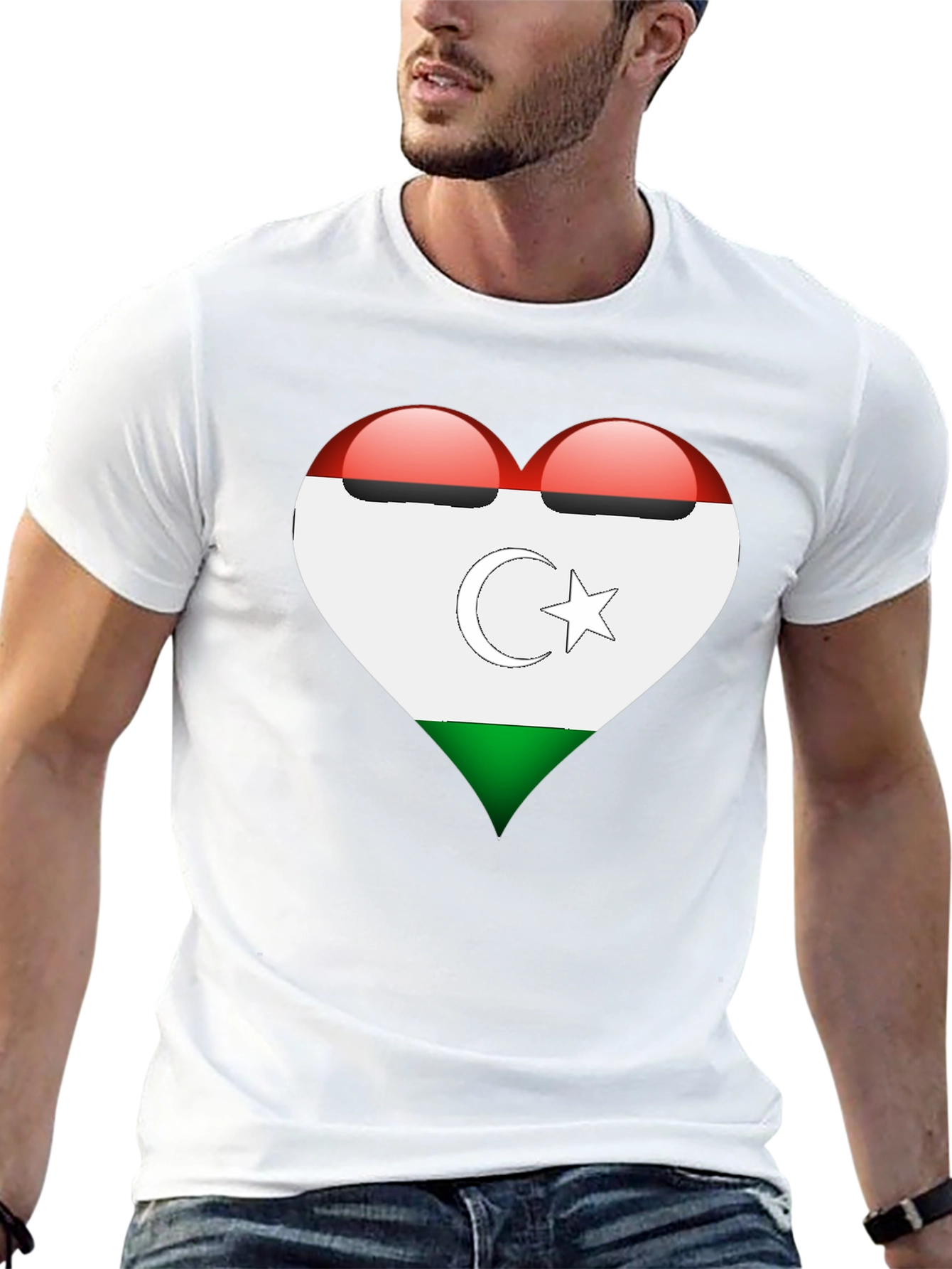 Heart Turkmenistan Flag T-Shirt