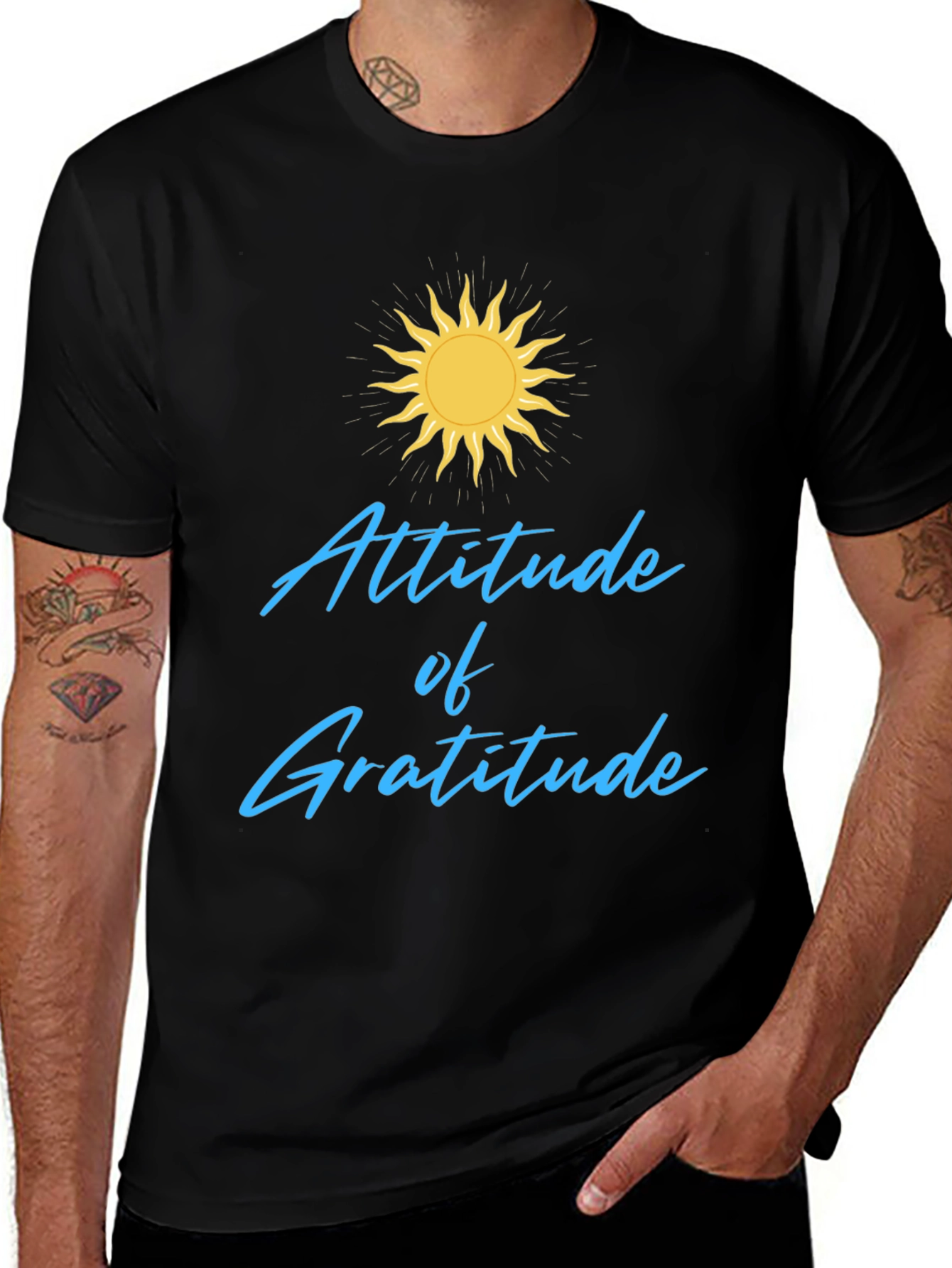 Attitude of Gratitude Black T-Shirt