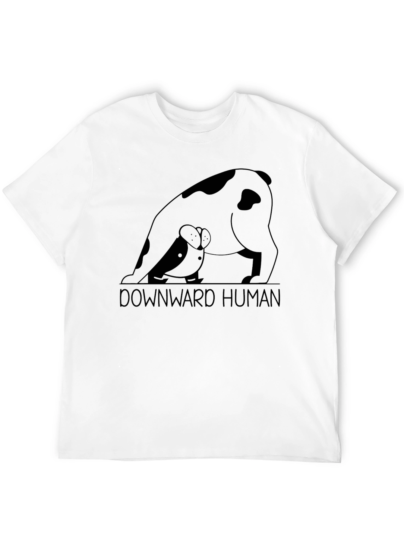 Downward Human Graphic T-Shirt - Black