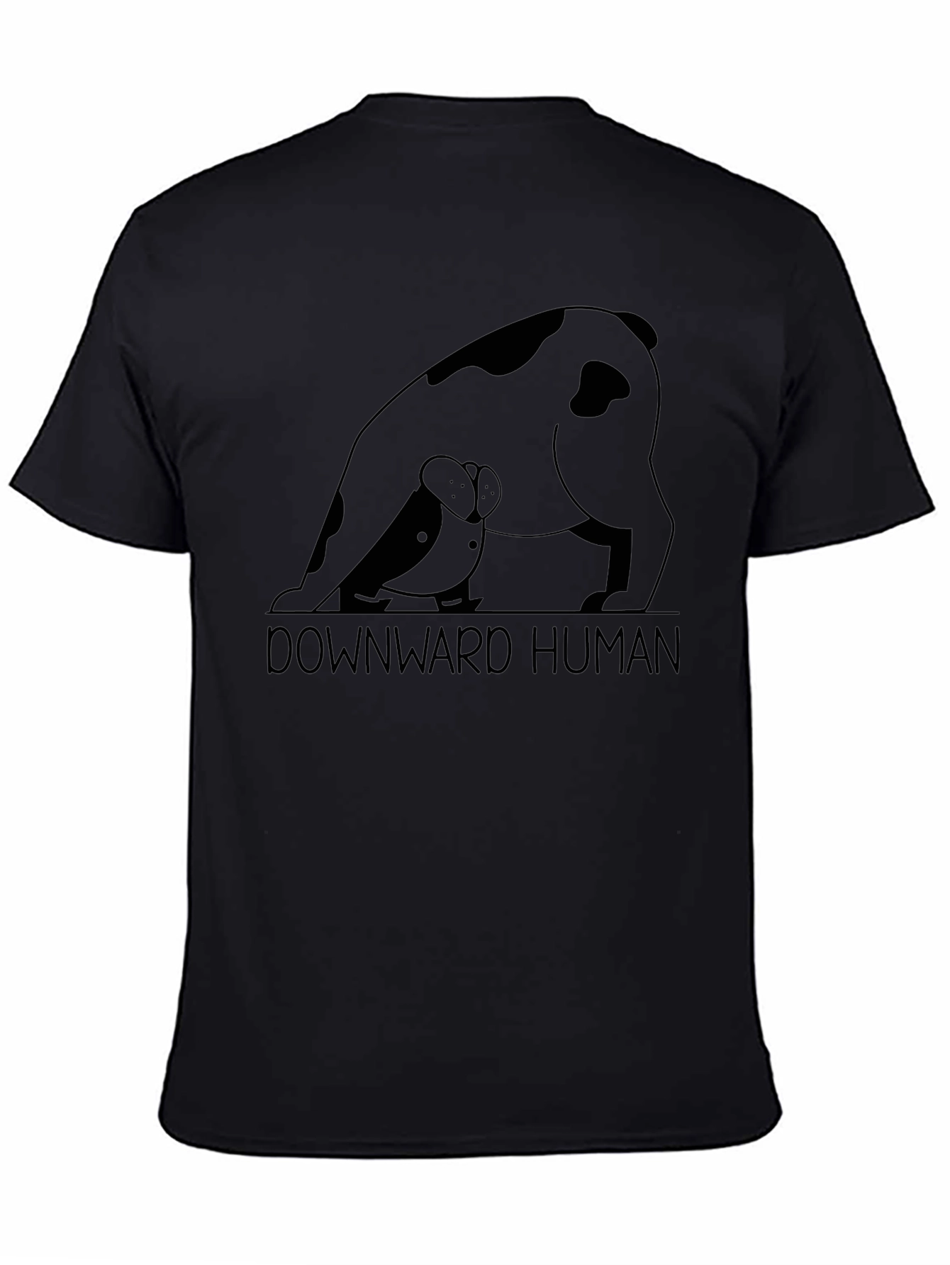 Downward Human Graphic T-Shirt - Black