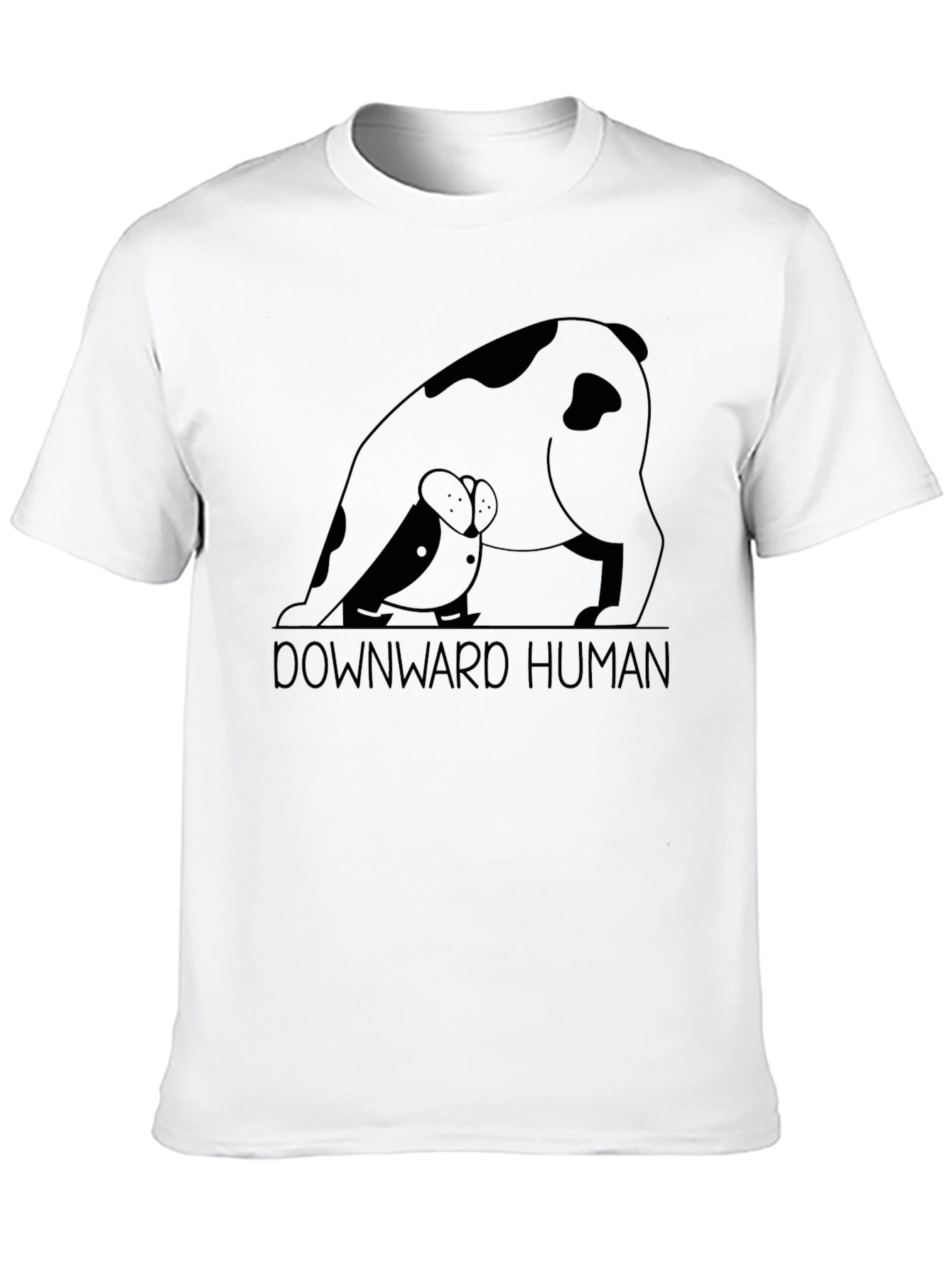 Downward Human Graphic T-Shirt - Black