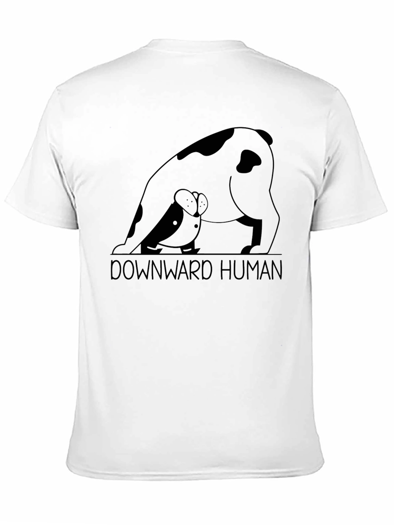 Downward Human Graphic T-Shirt - Black