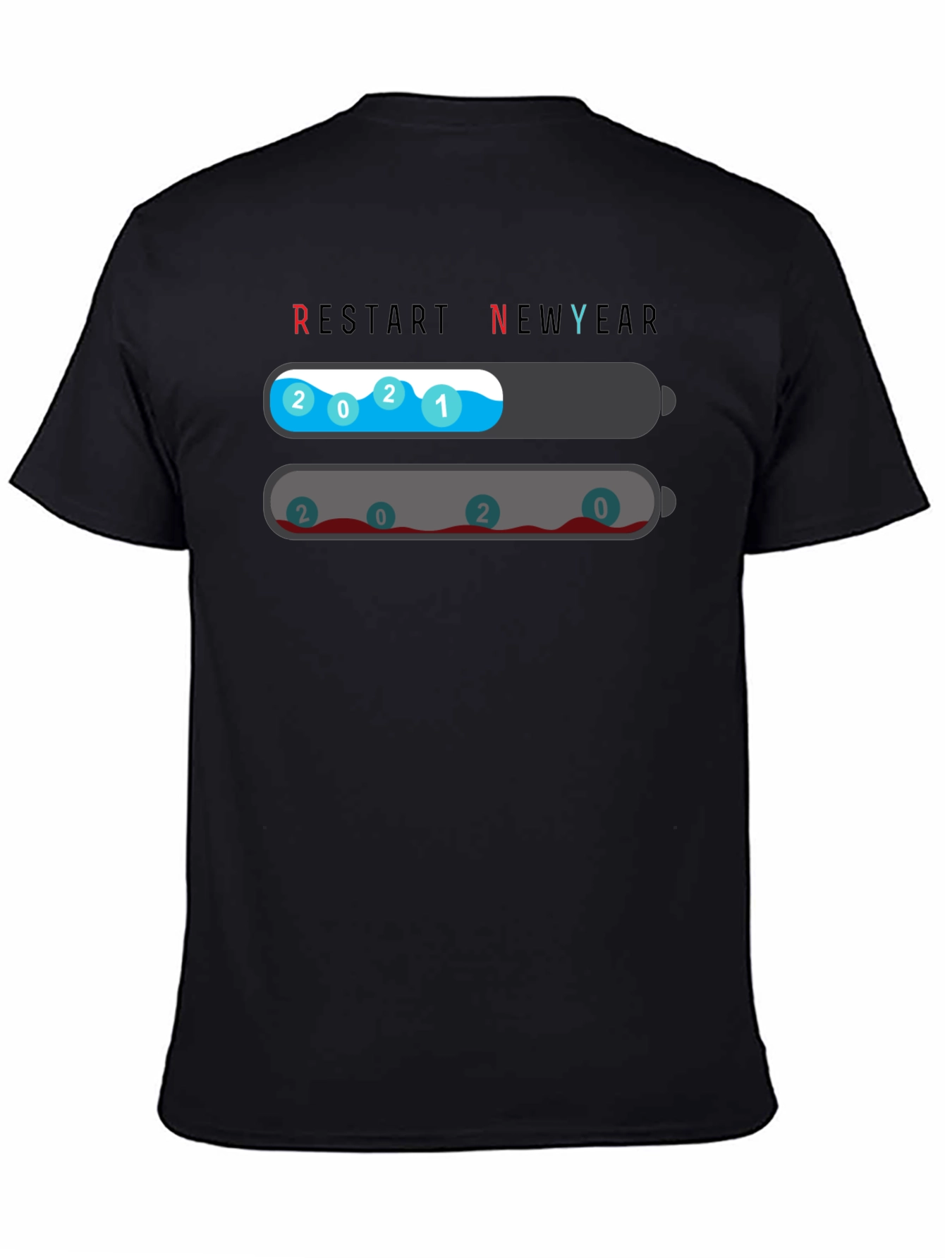 Restart New Year T-Shirt - 2021 Full Charge
