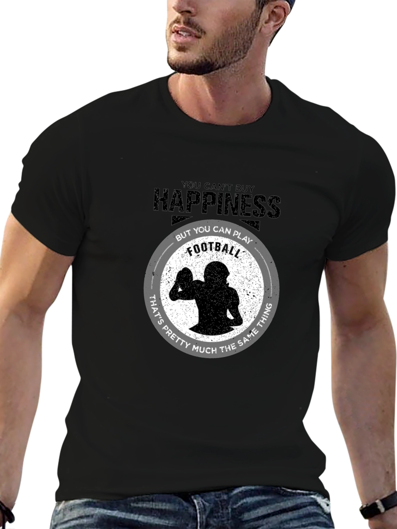 Happiness Football T-Shirt - Play Your Way to Joy!