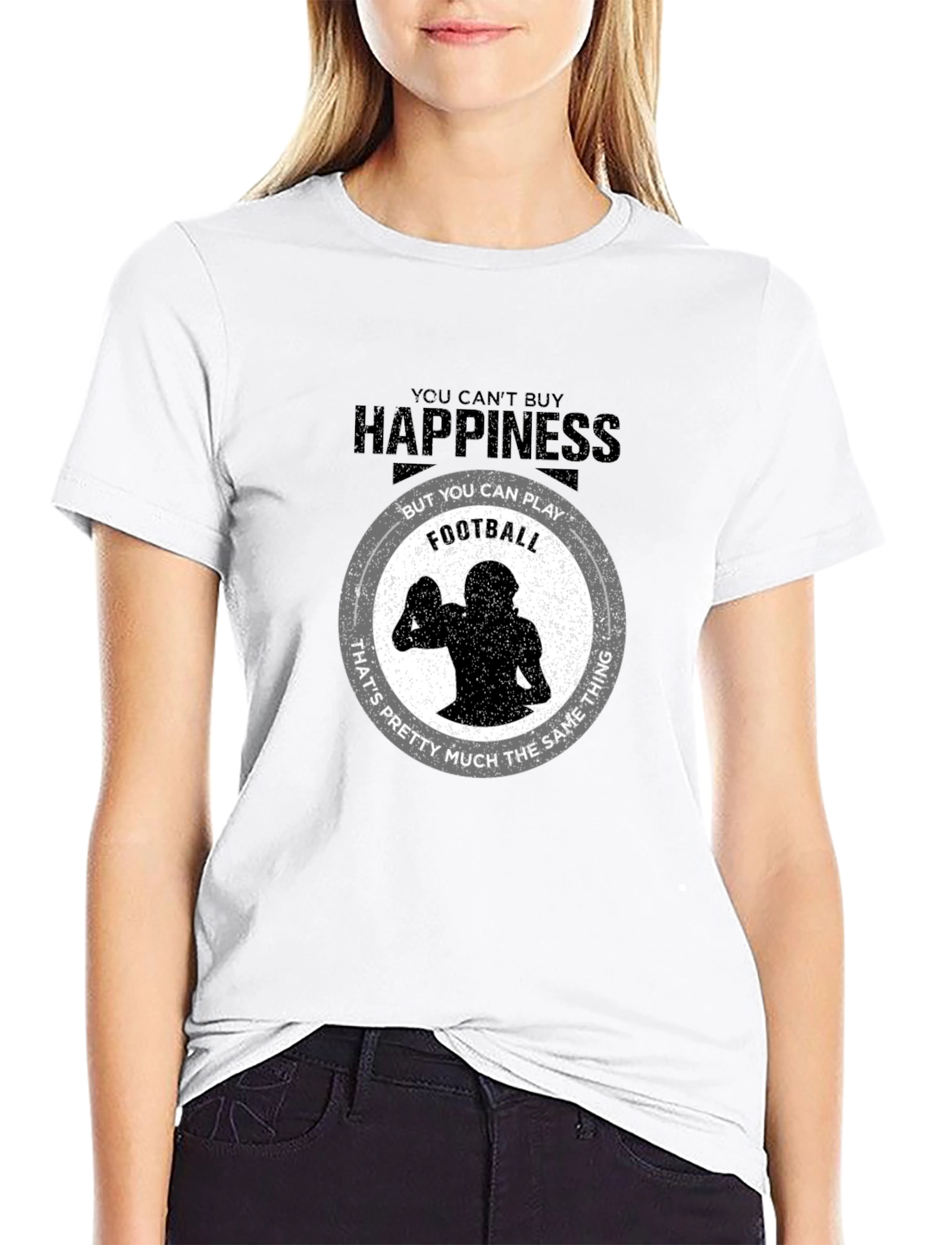 Happiness Football T-Shirt - Play Your Way to Joy!