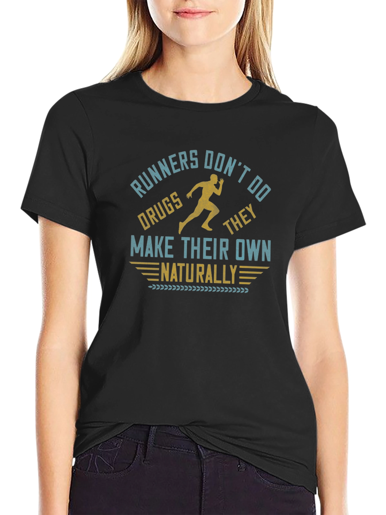 Runners Dont Do Drugs Tee