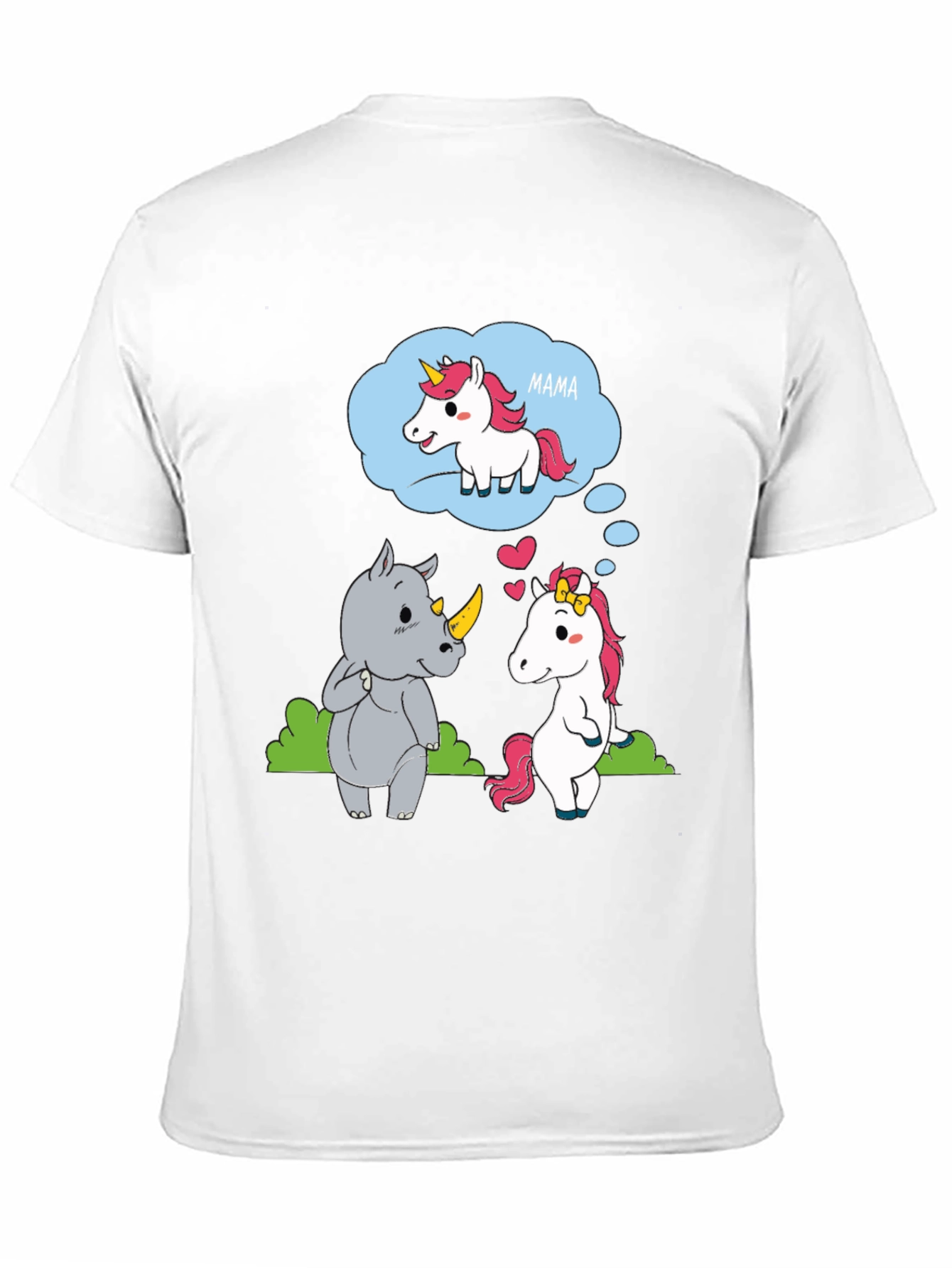 Unicorn & Rhino Mama Black T-Shirt