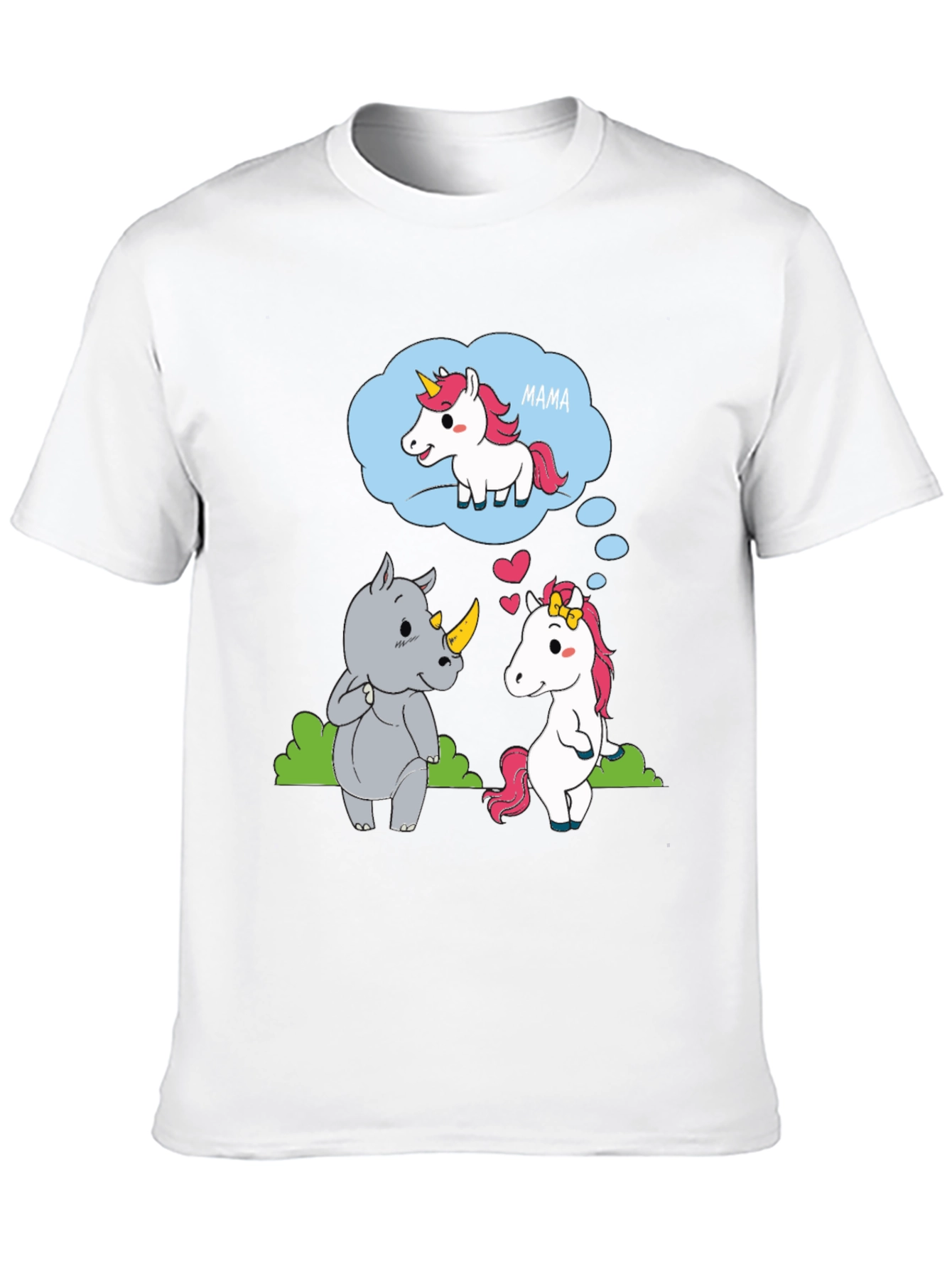 Unicorn & Rhino Mama Black T-Shirt