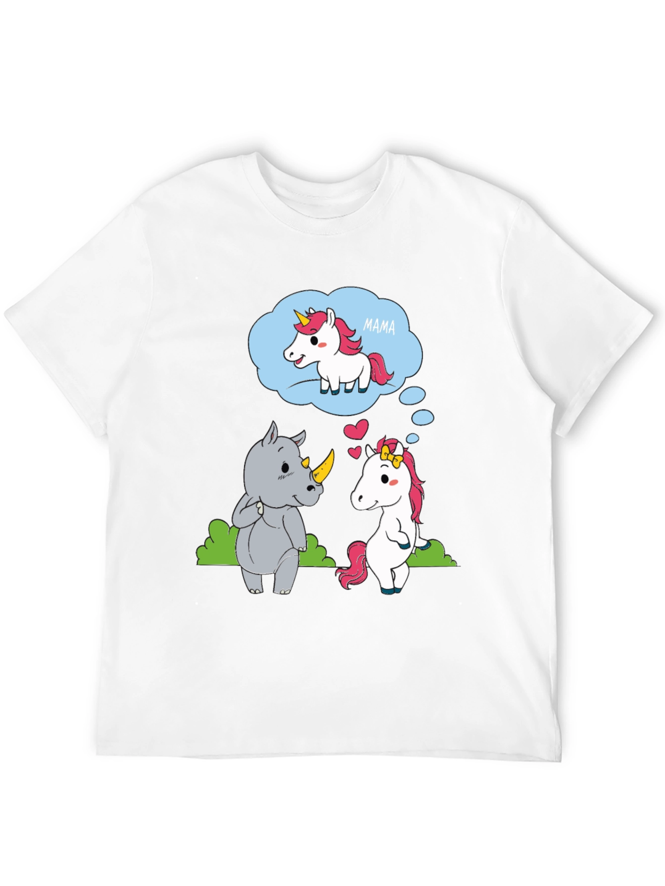 Unicorn & Rhino Mama Black T-Shirt