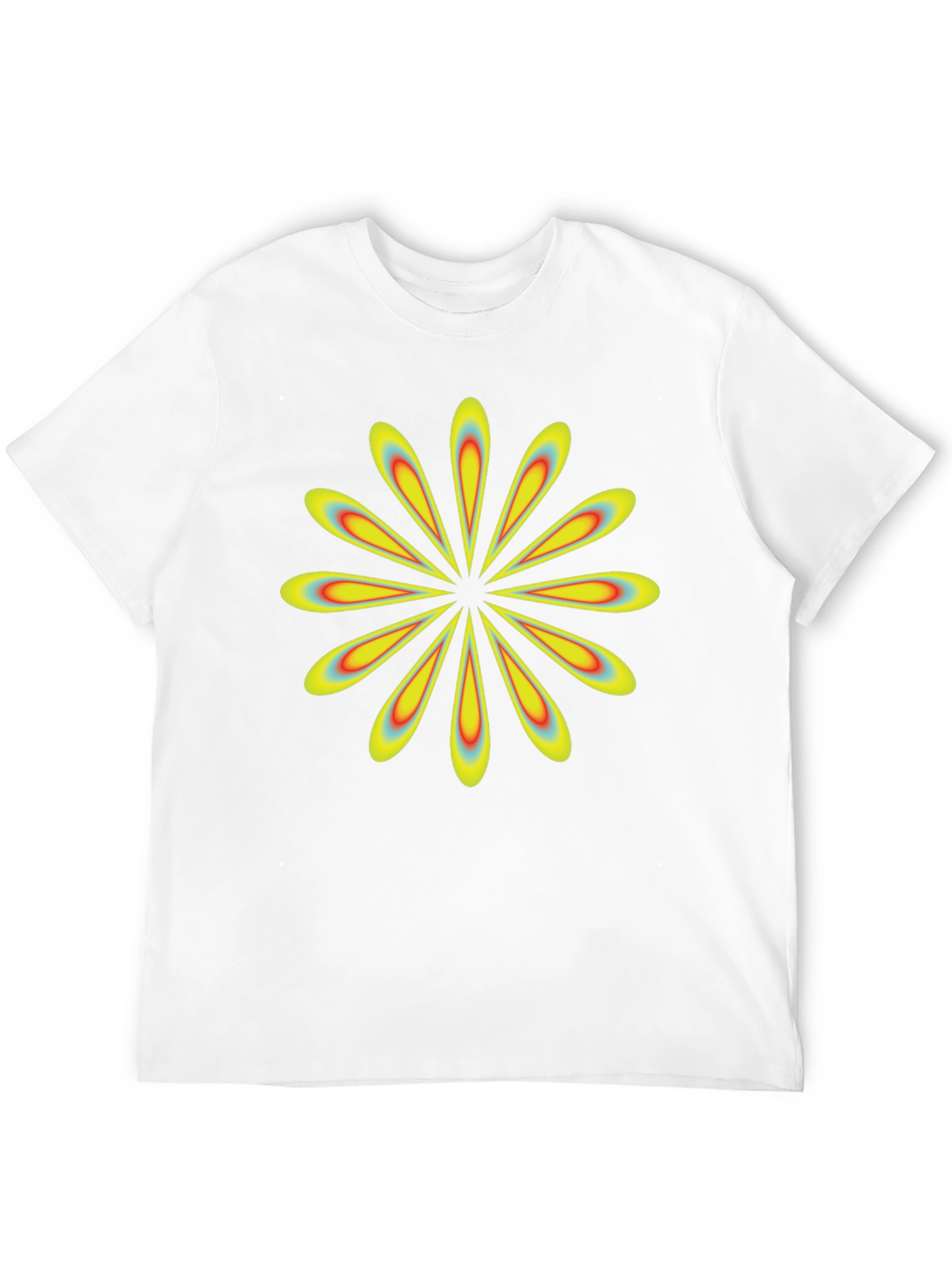 Retro Flower Power Black T-Shirt