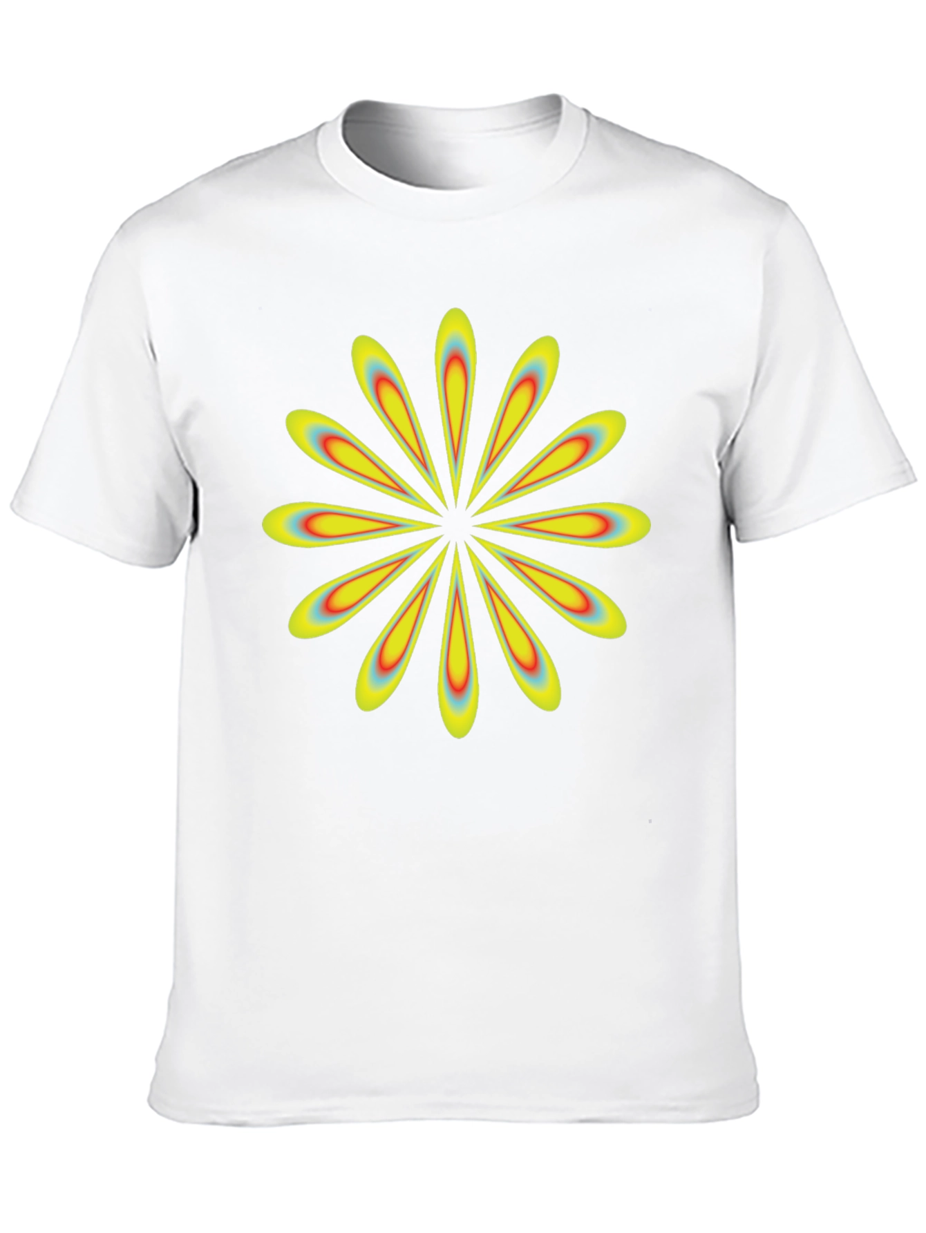 Retro Flower Power Black T-Shirt