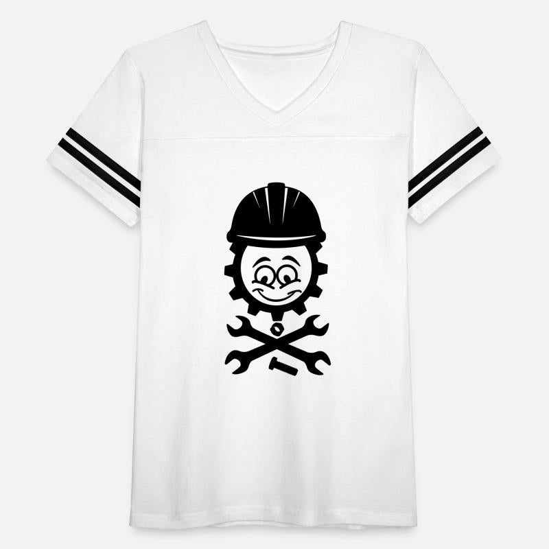 Mechanic face in gear with bolt and nut and safety