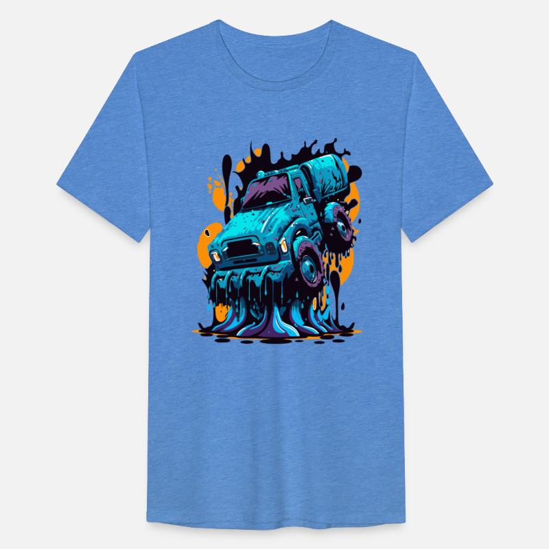 melting blue truck