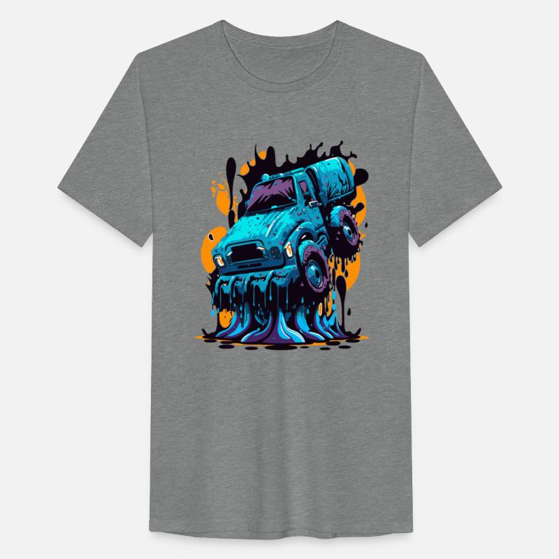 melting blue truck