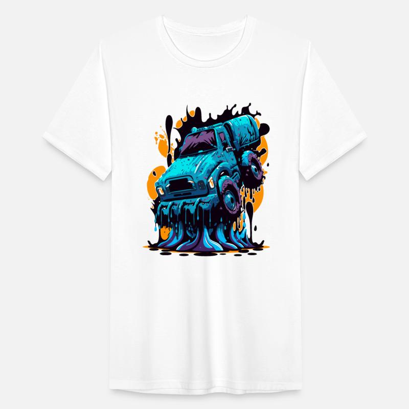 melting blue truck