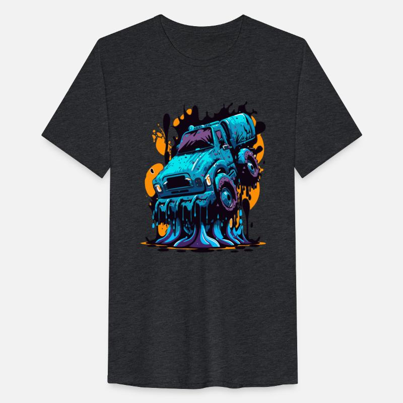 melting blue truck