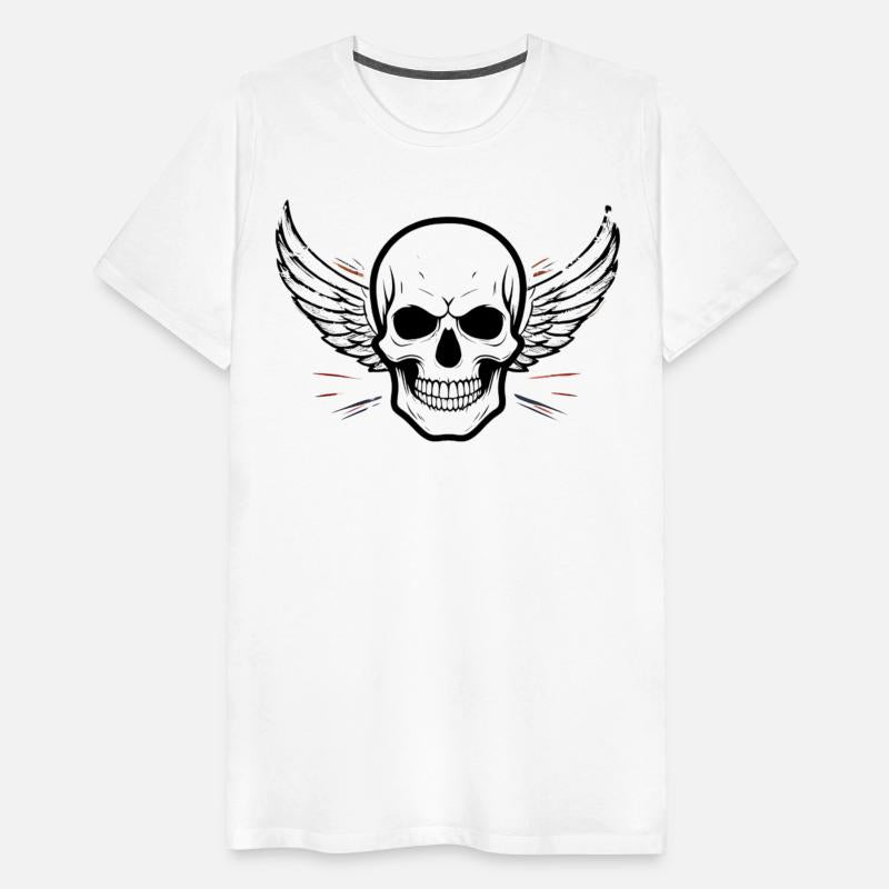 Men's Motorcycle | Skull and Wings Design | Biker