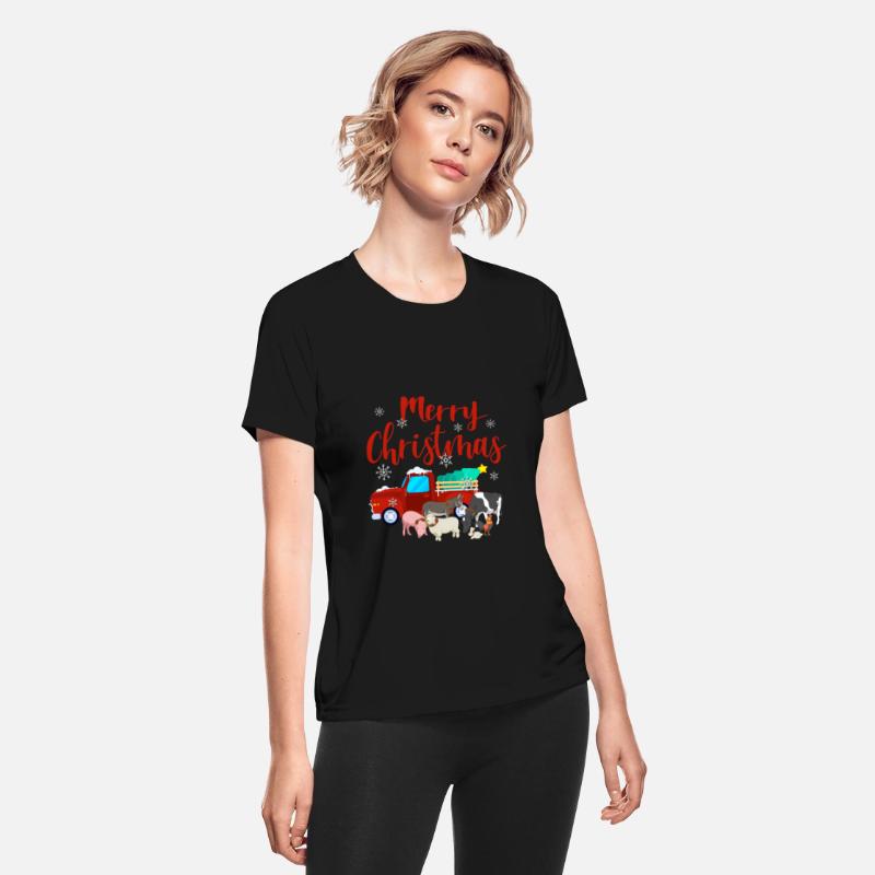 Merry Christmas Farm Animals Funny Farm Girls