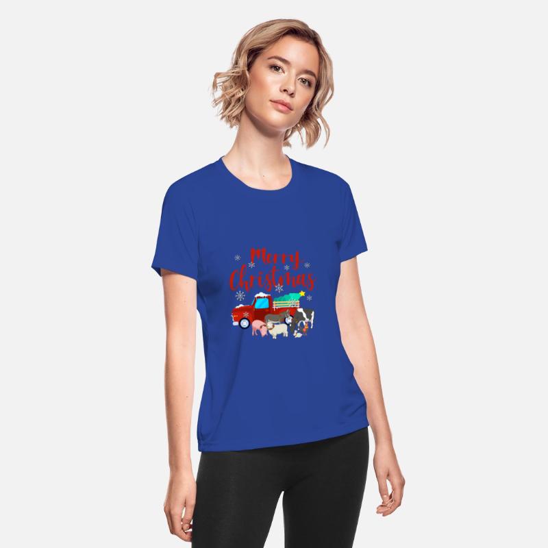 Merry Christmas Farm Animals Funny Farm Girls