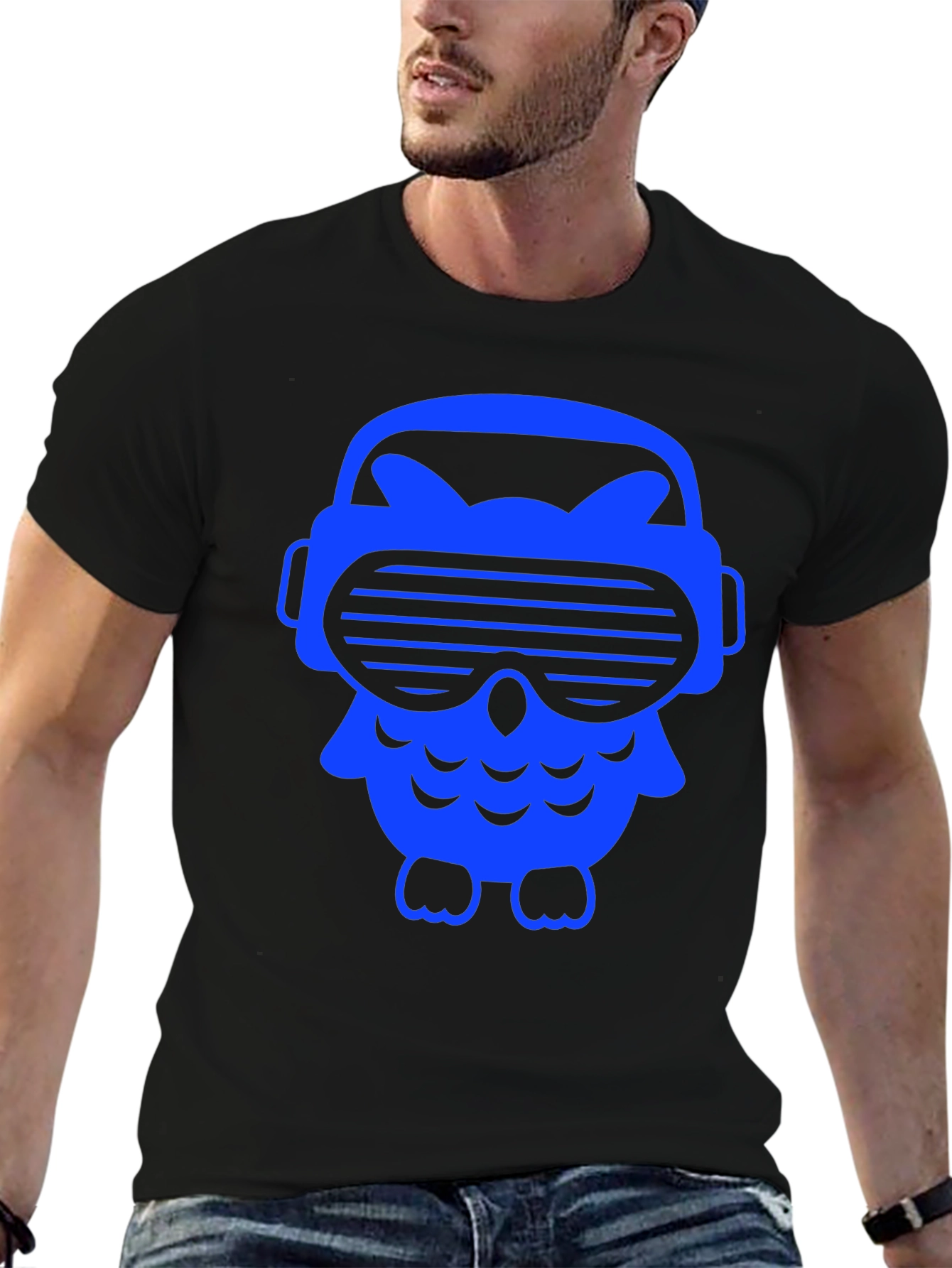 Owl VR Headset Black T-Shirt