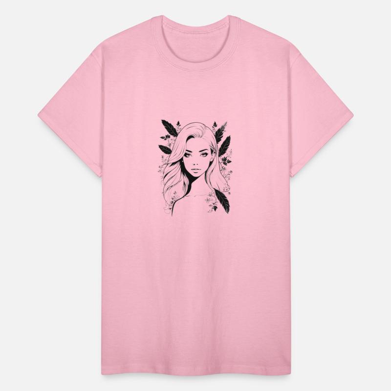 Minimalist Woman Portrait with Botanical Outlines