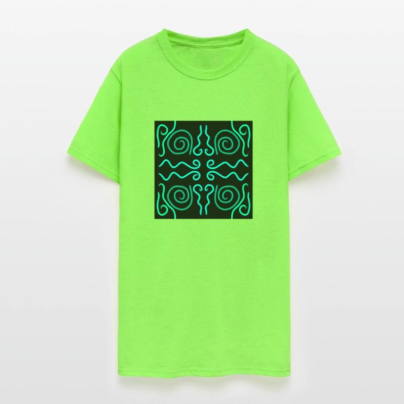 mint green scribbles