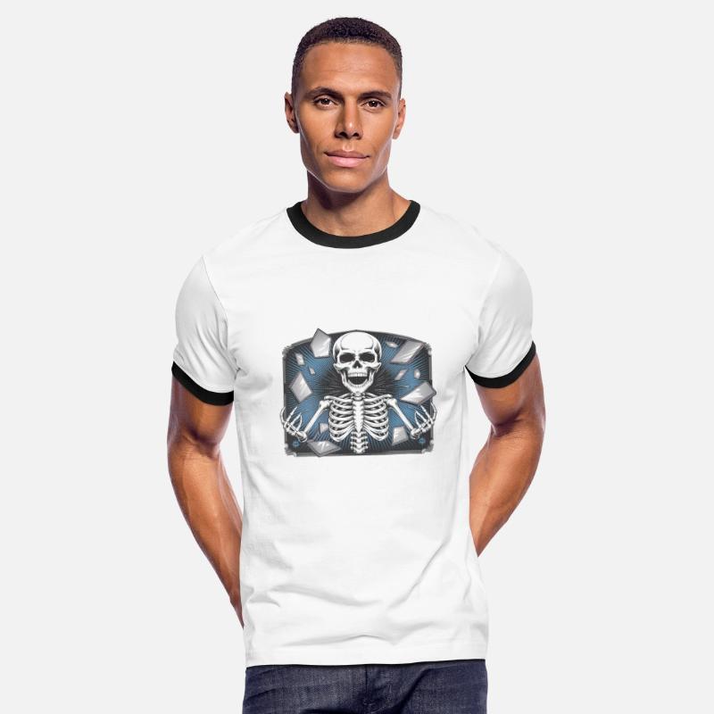Mirror Void Gothic Skull Symmetry Shirt
