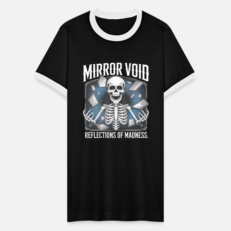 Mirror Void Gothic Skull Symmetry Shirt
