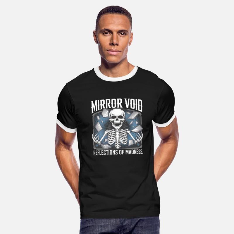 Mirror Void Gothic Skull Symmetry Shirt