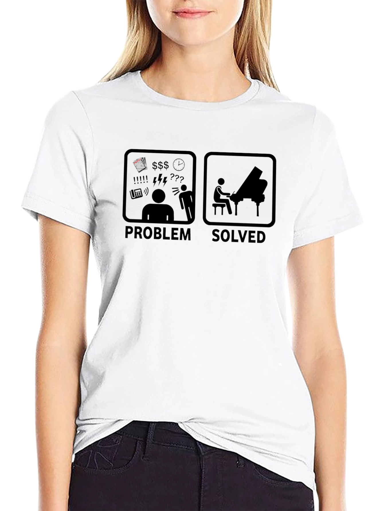 Problem Solved Piano T-Shirt - Musician Humor