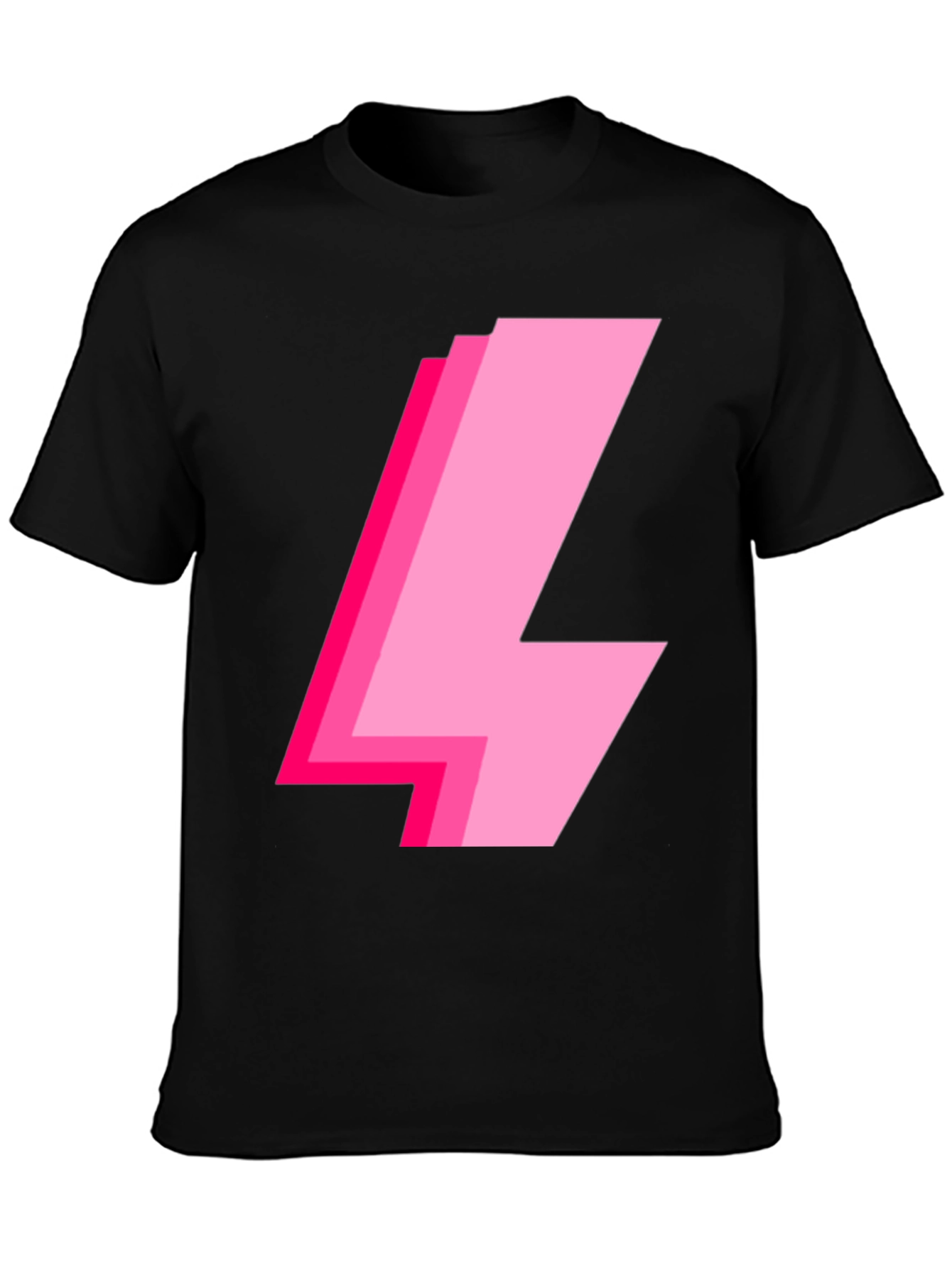 Trendy Pink Lightning Bolt Graphic Tee