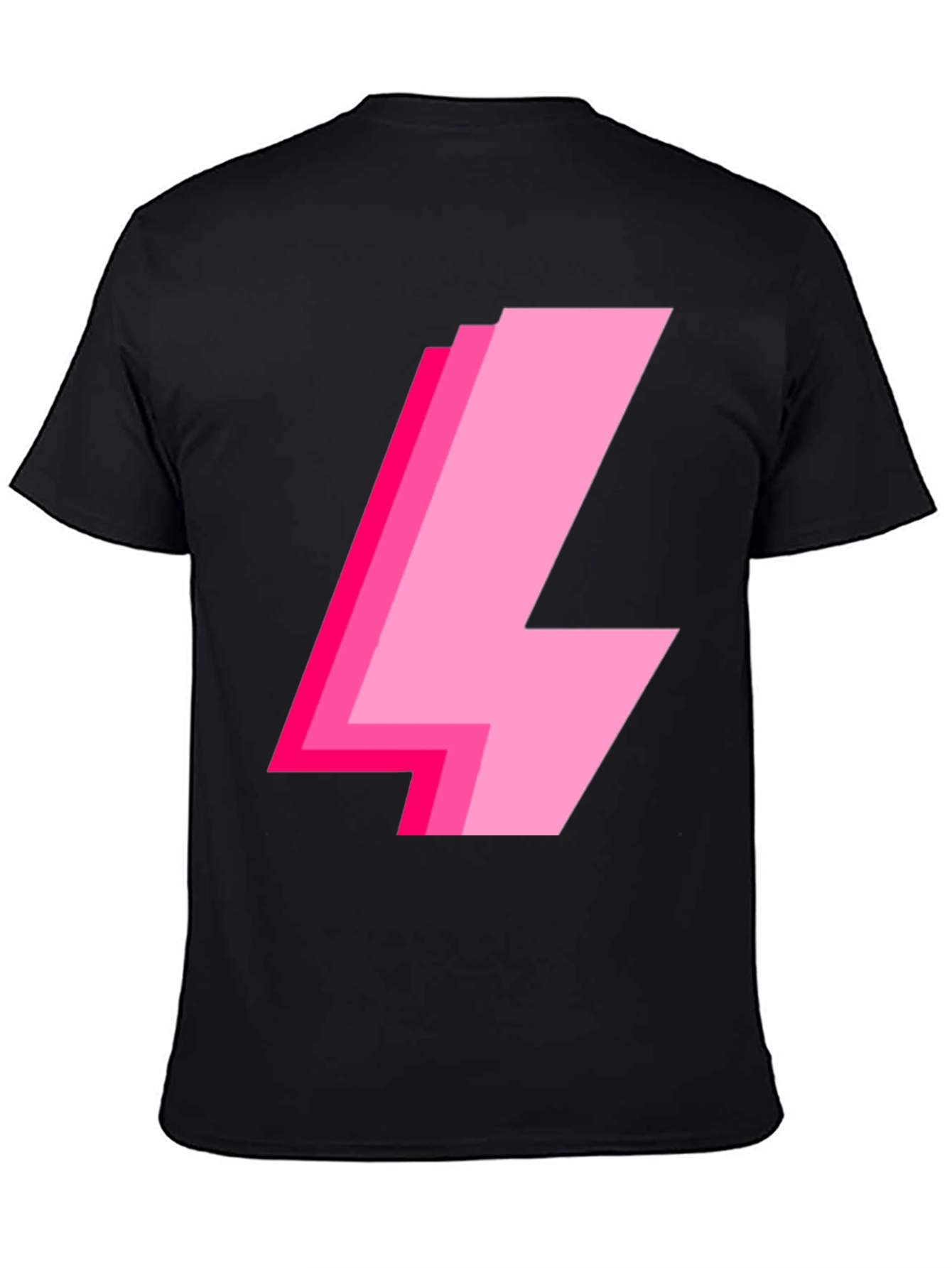 Trendy Pink Lightning Bolt Graphic Tee