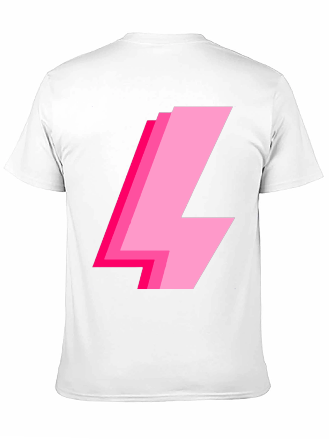 Trendy Pink Lightning Bolt Graphic Tee