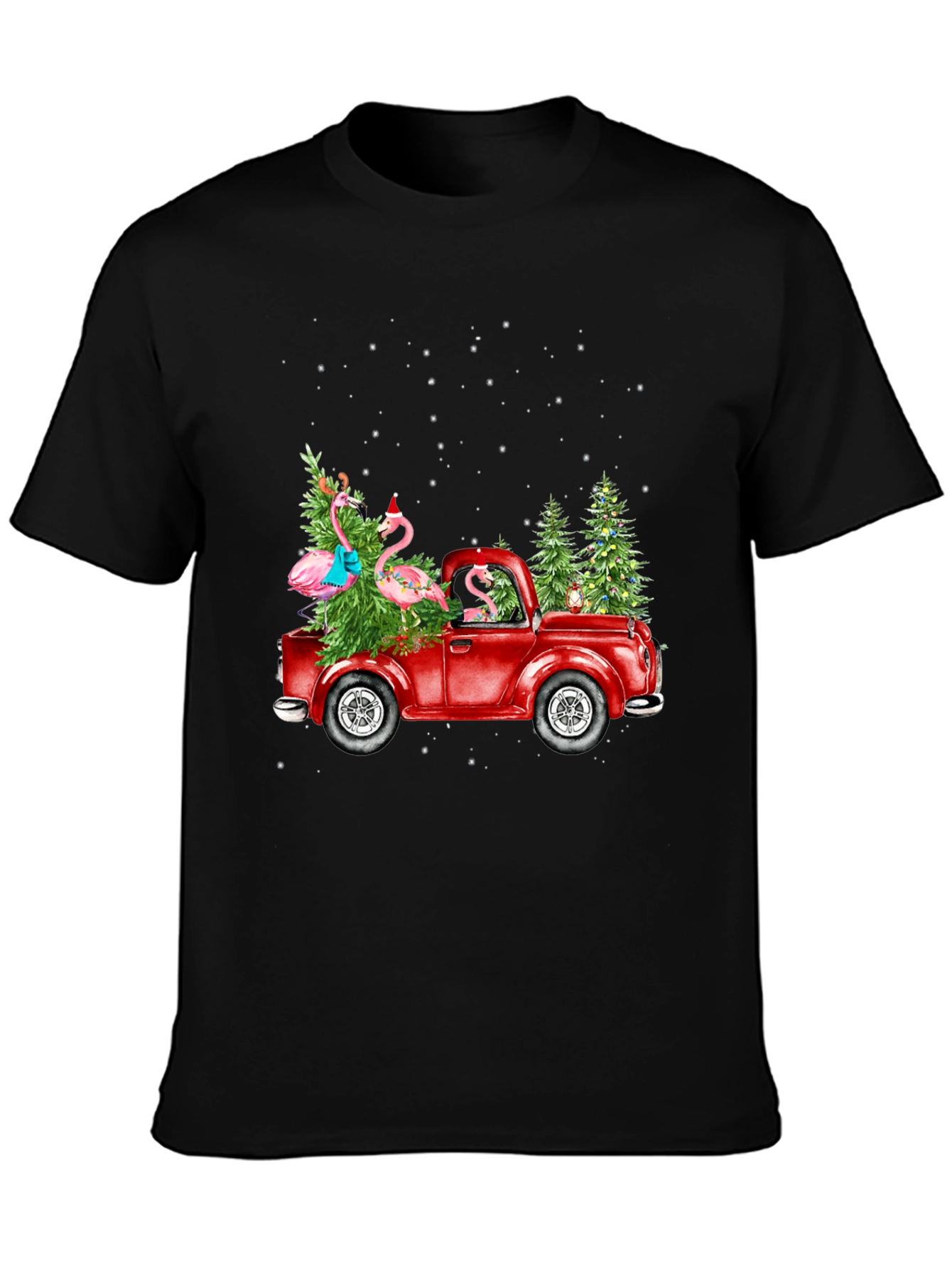 Festive Flamingo Truck Tee