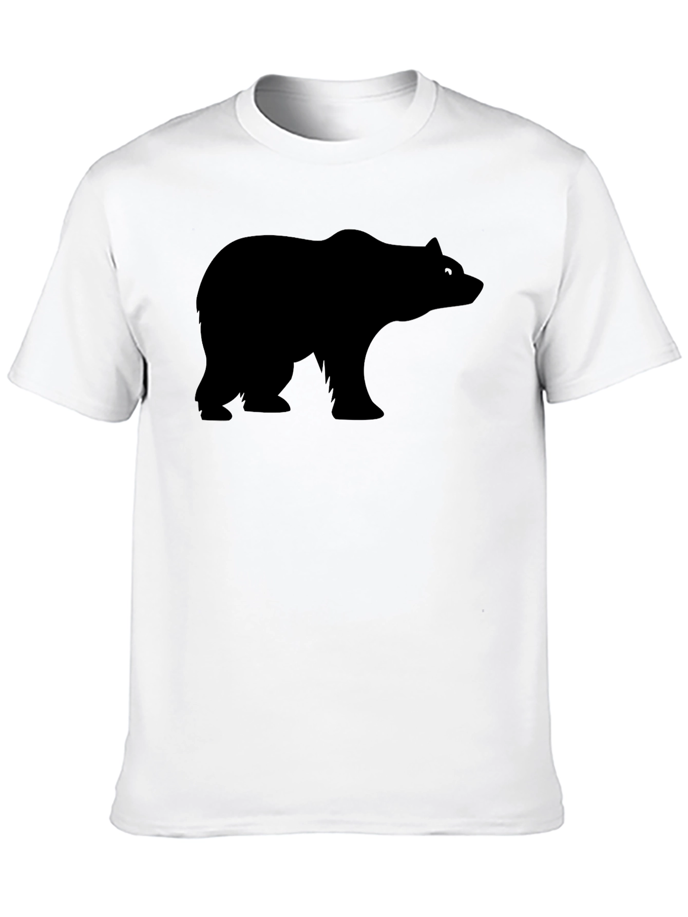 Mens Black Bear Silhouette Graphic T-Shirt