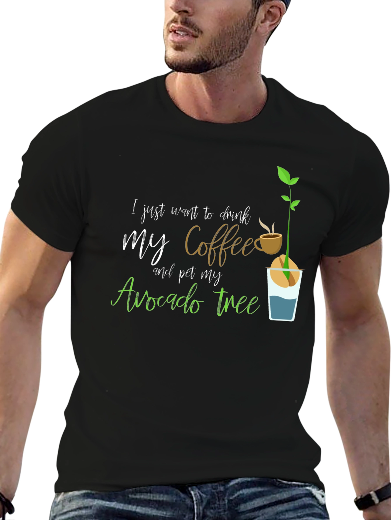 Coffee & Avocado Tree Graphic Tee