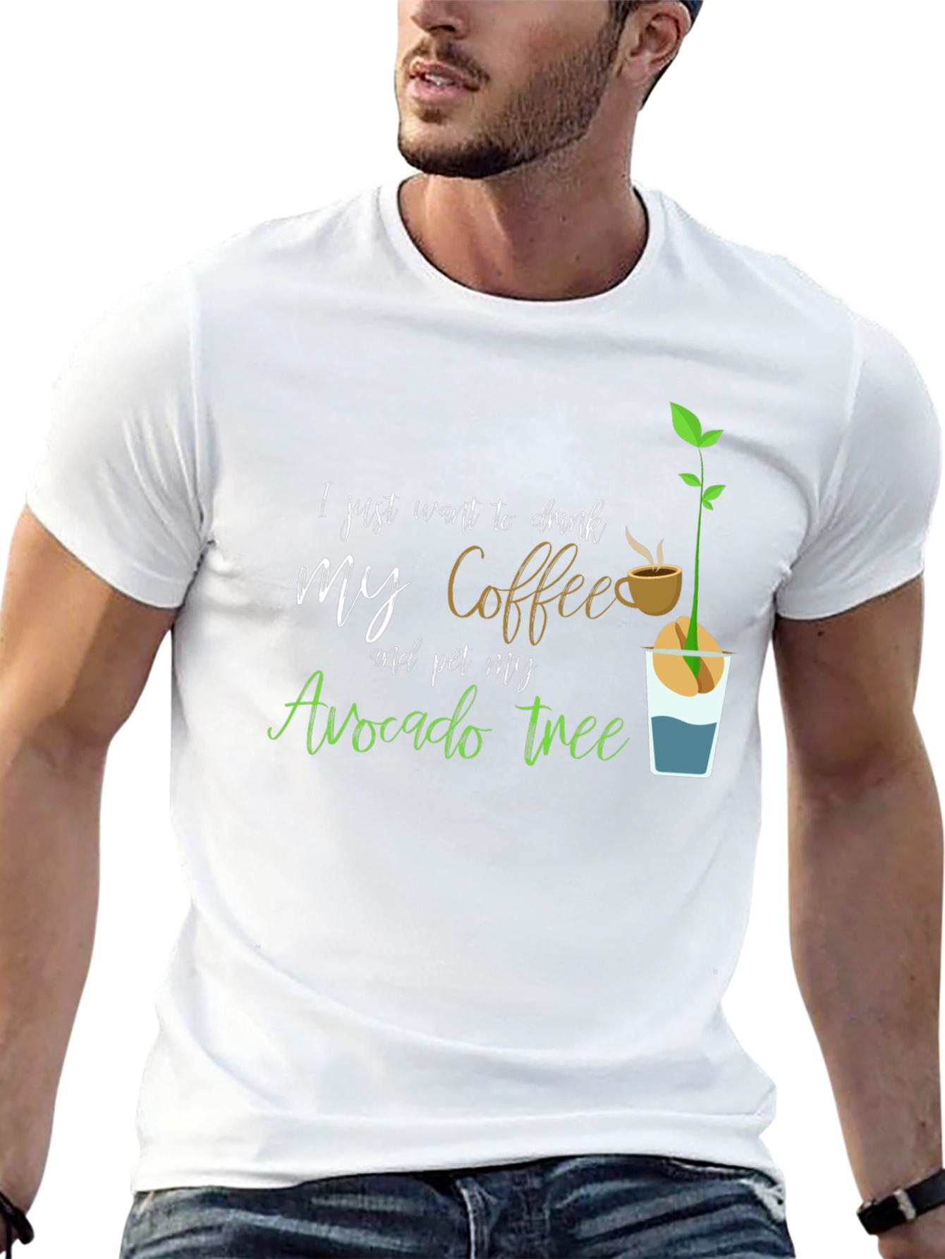 Coffee & Avocado Tree Graphic Tee