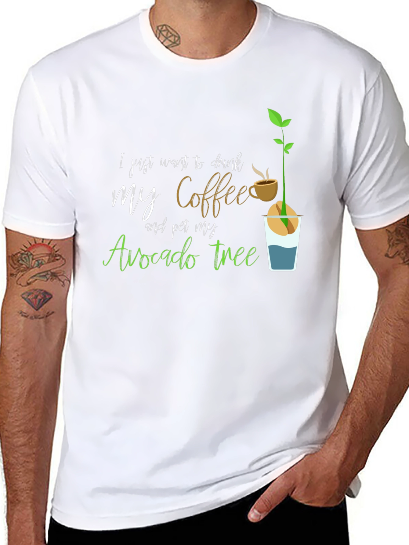 Coffee & Avocado Tree Graphic Tee