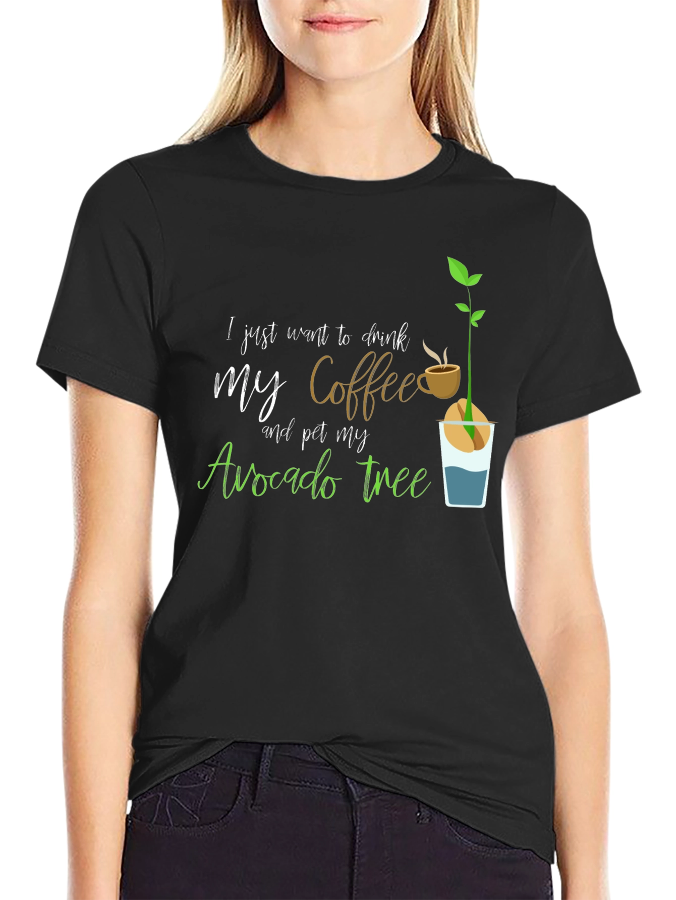 Coffee & Avocado Tree Graphic Tee