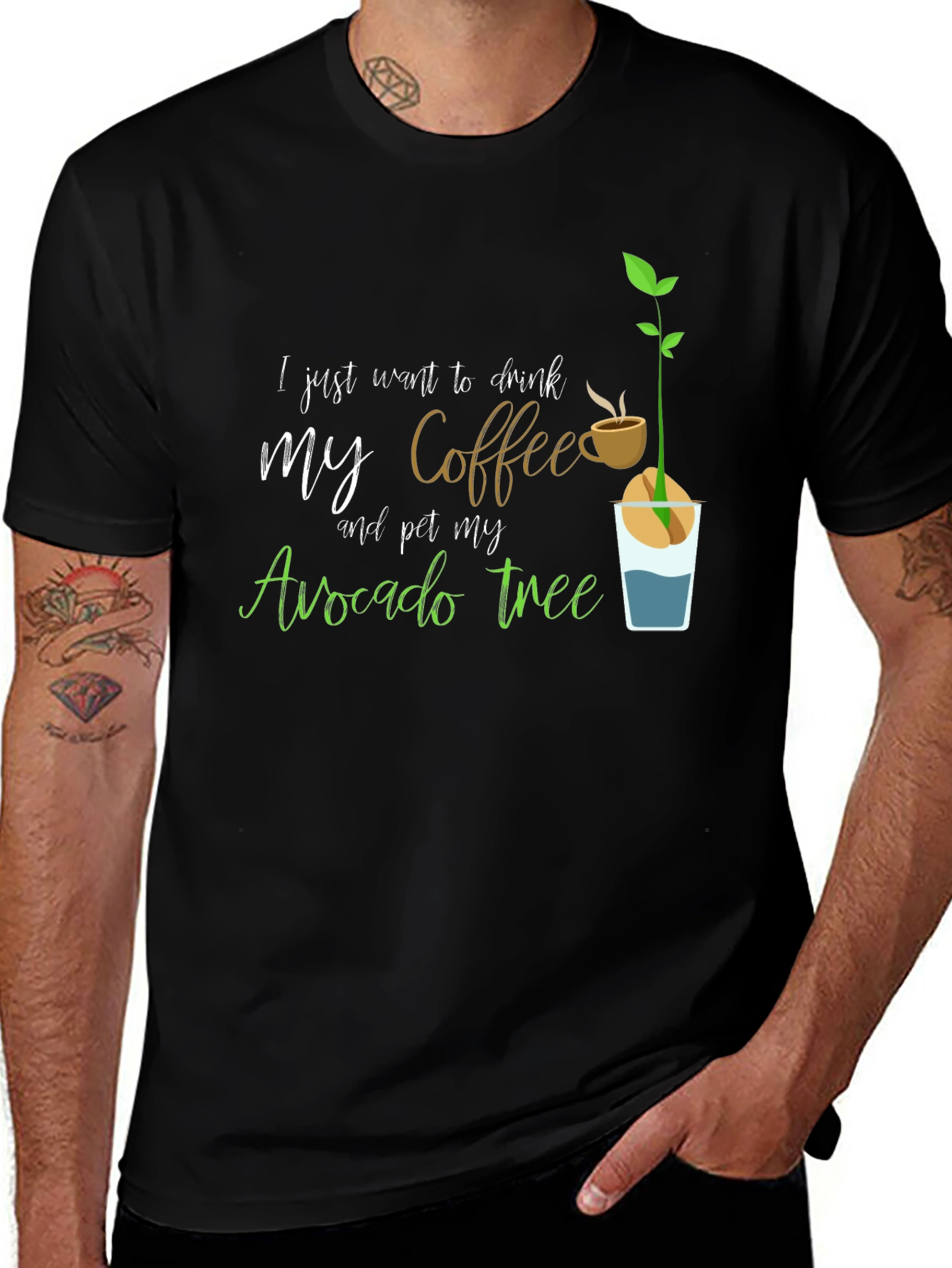 Coffee & Avocado Tree Graphic Tee