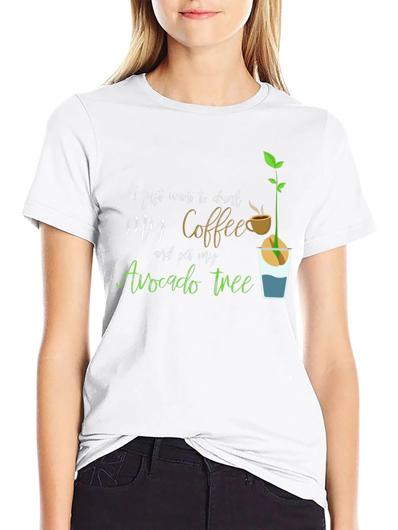 Coffee & Avocado Tree Graphic Tee