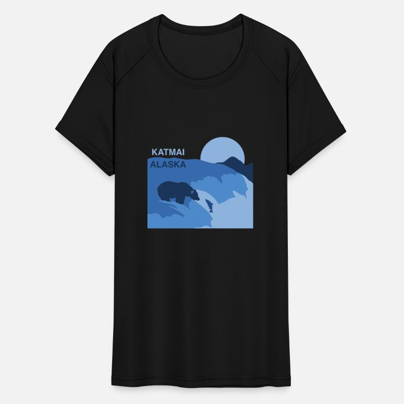Monochrome Katmai Bear print