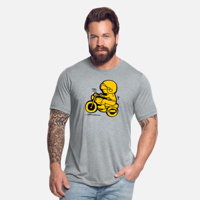 motorcyclist in black and yellow colors